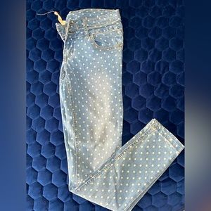 Polka dot Mid Rise Jeans Size 7